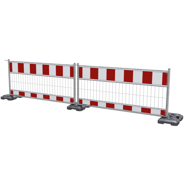 Panel fence | according to TL | film RA2/B | length: 2.00 m | red / white
